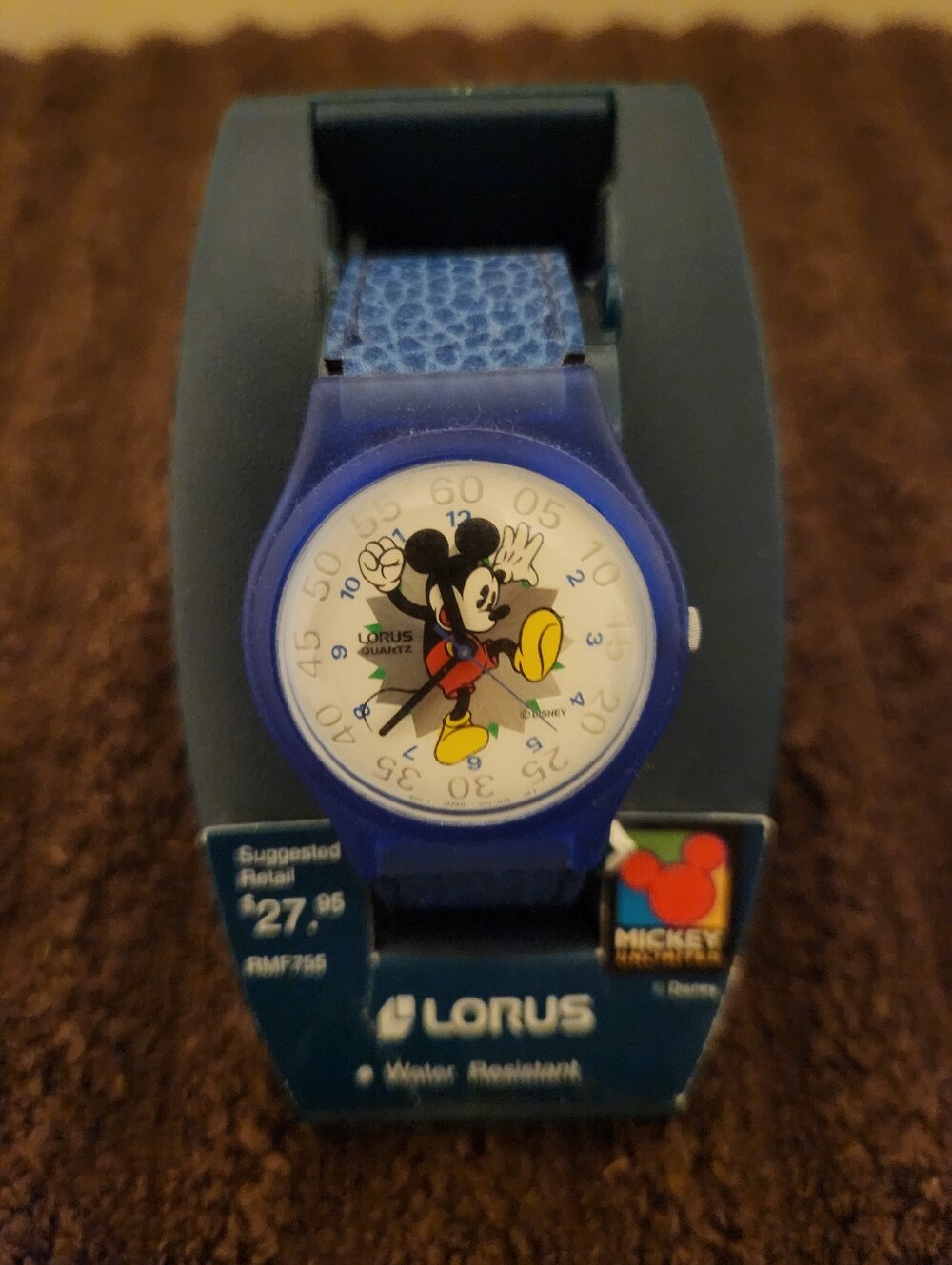 Lorus Vintage 1990s Mickey Mouse "Jumping" watch (Model RMF755).